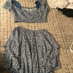 Blue flower princess Polly set